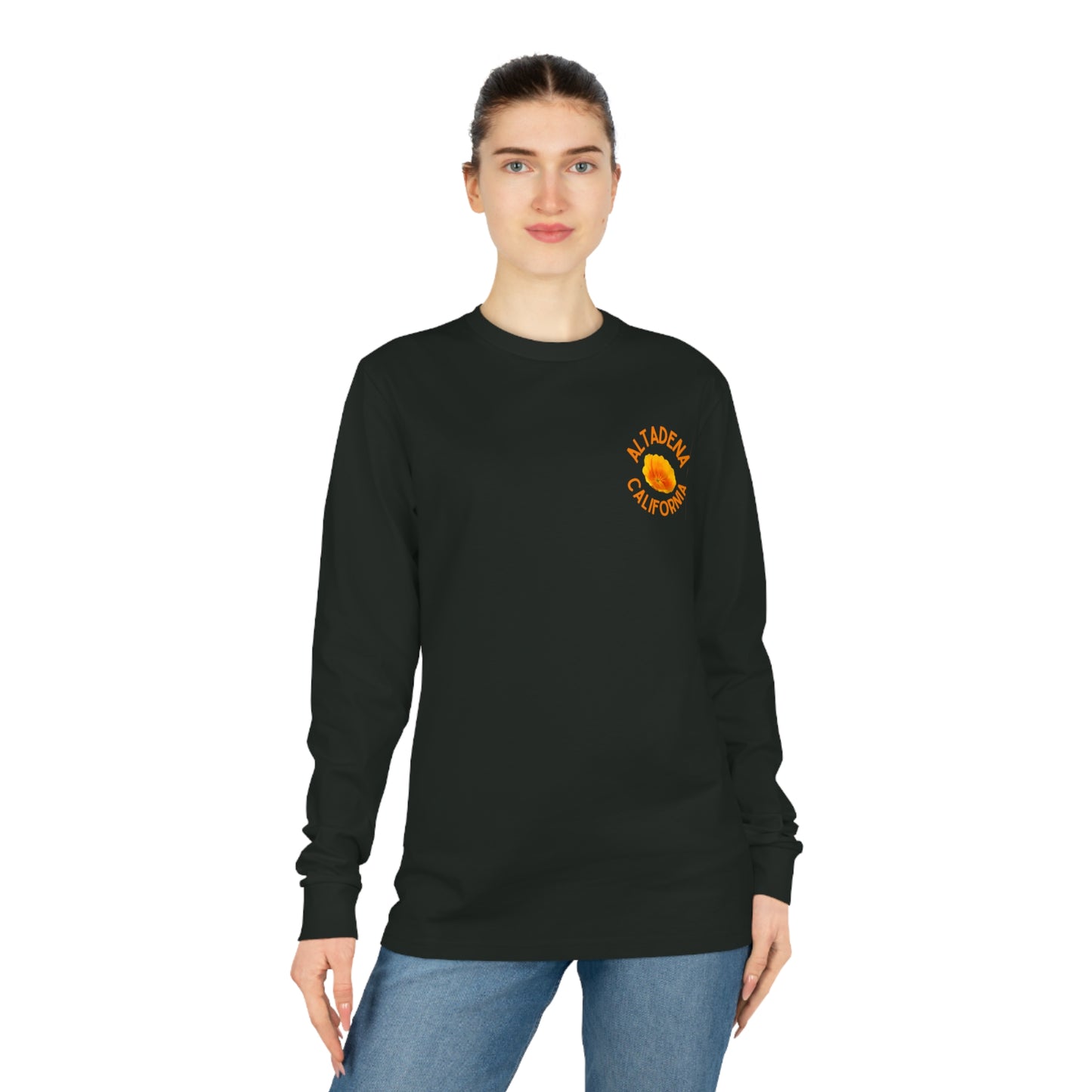 Pocket Poppy Organic Cotton Unisex Long Sleeve Tee