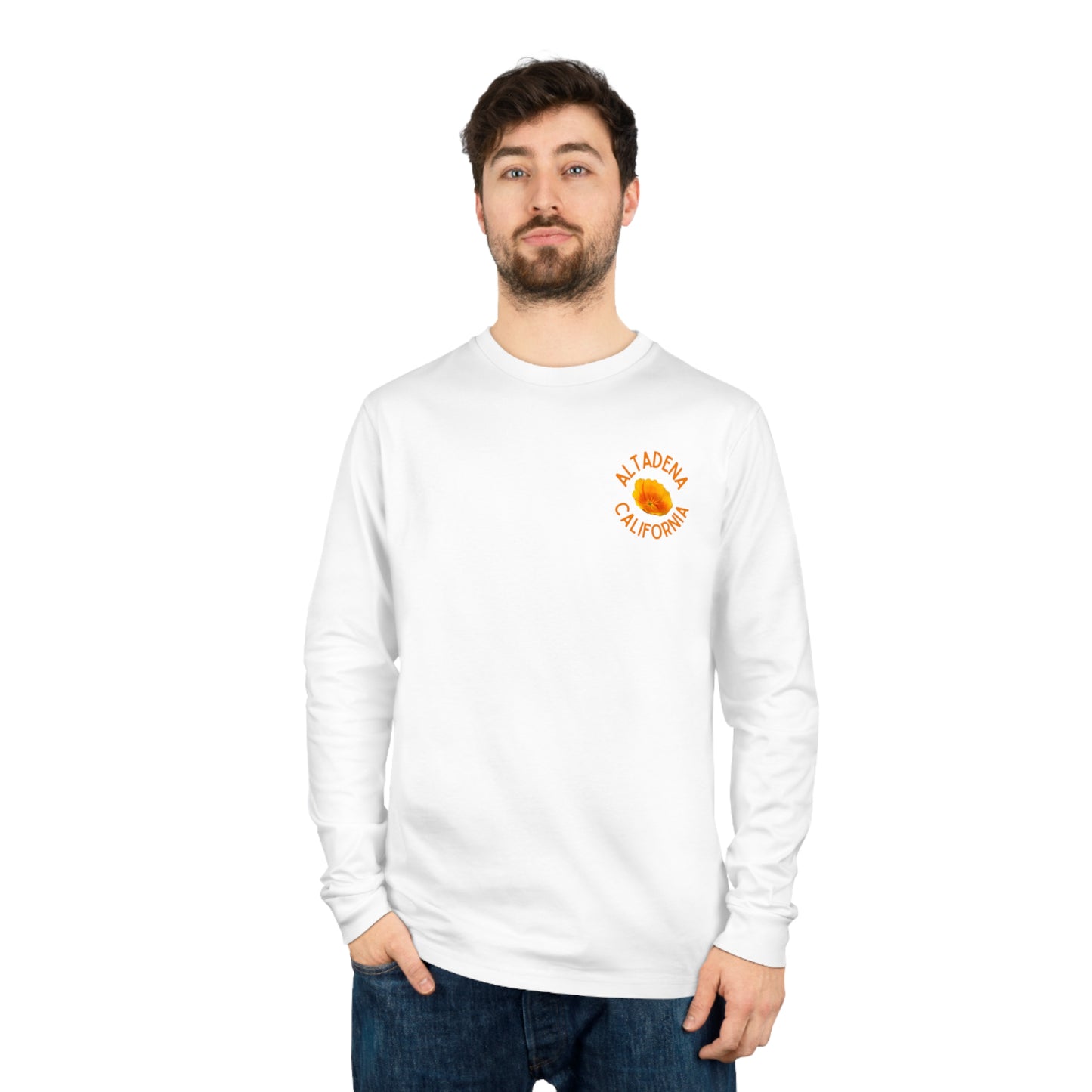 Pocket Poppy Organic Cotton Unisex Long Sleeve Tee