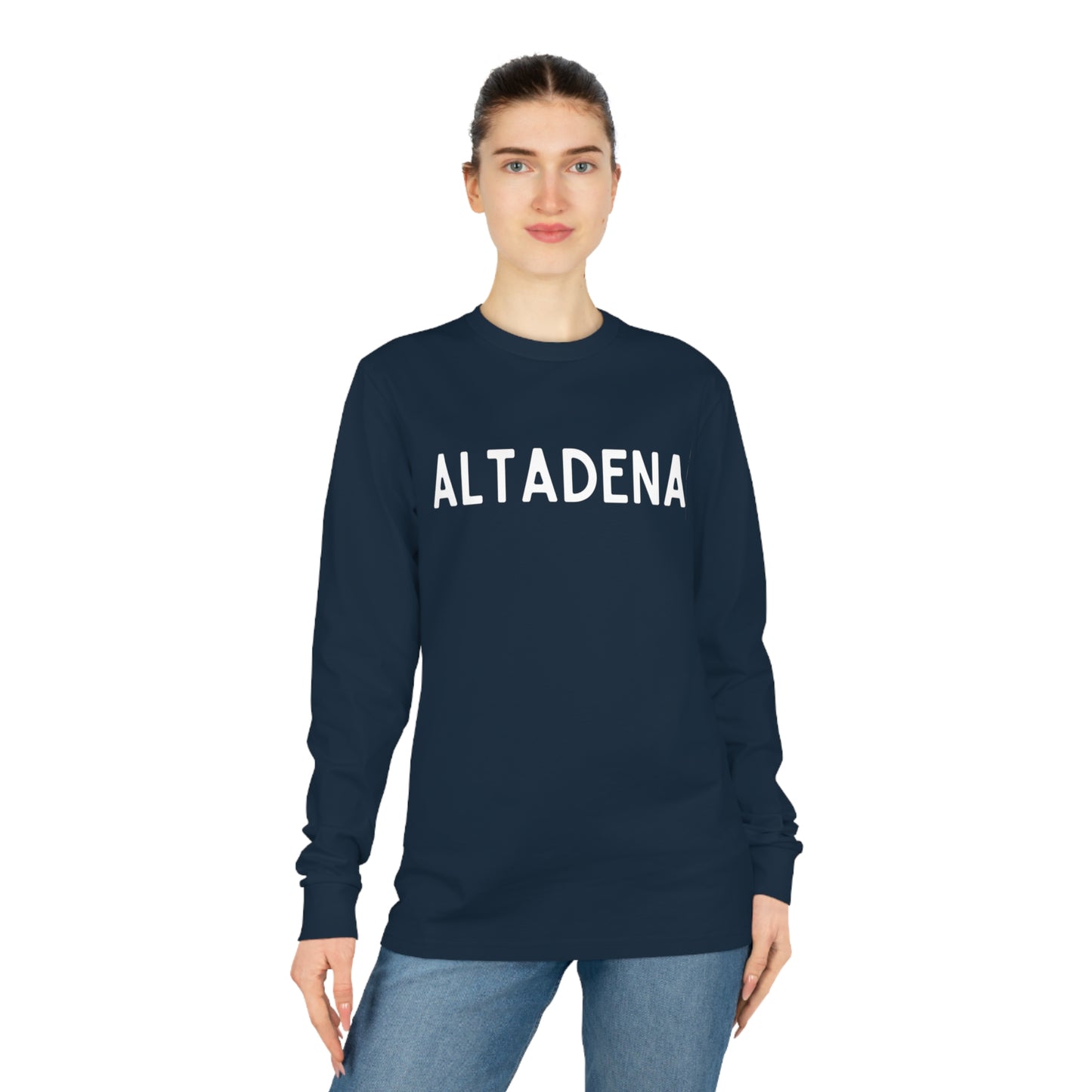 Classic Altadena Organic Cotton Unisex Long Sleeve Tee