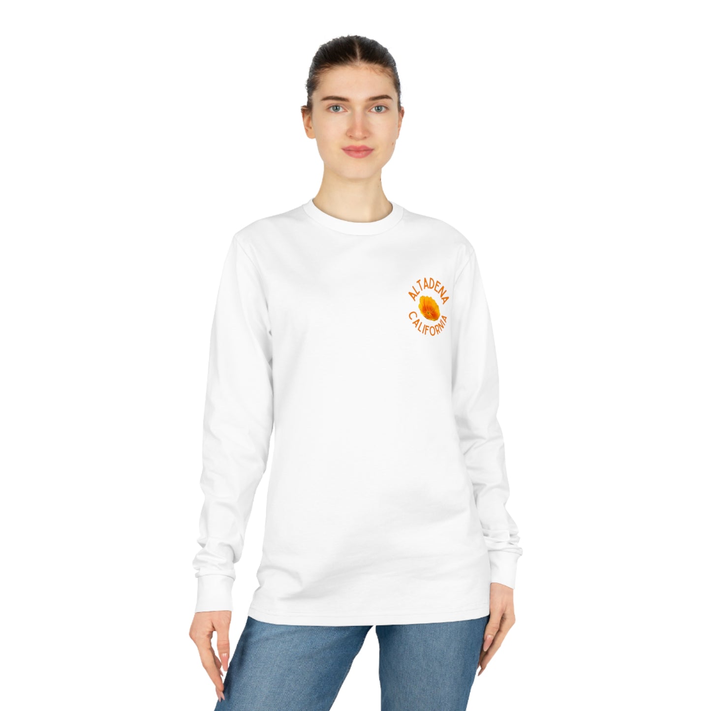 Pocket Poppy Organic Cotton Unisex Long Sleeve Tee