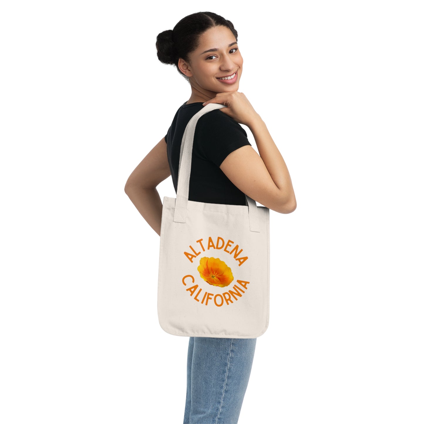 Pocket Poppy Organic Cotton Tote Bag