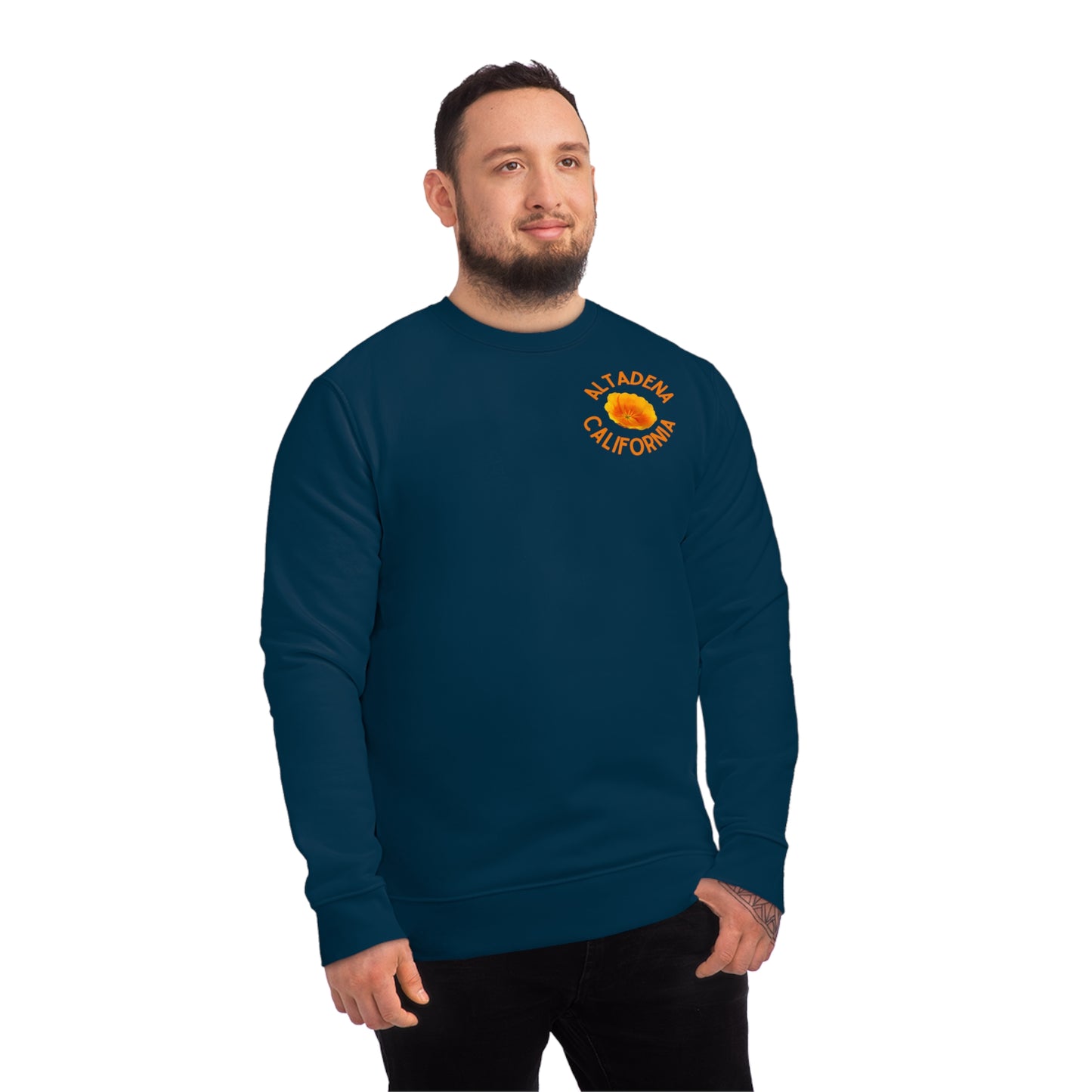 Pocket Poppy Organic Unisex Crew Sweatshirt